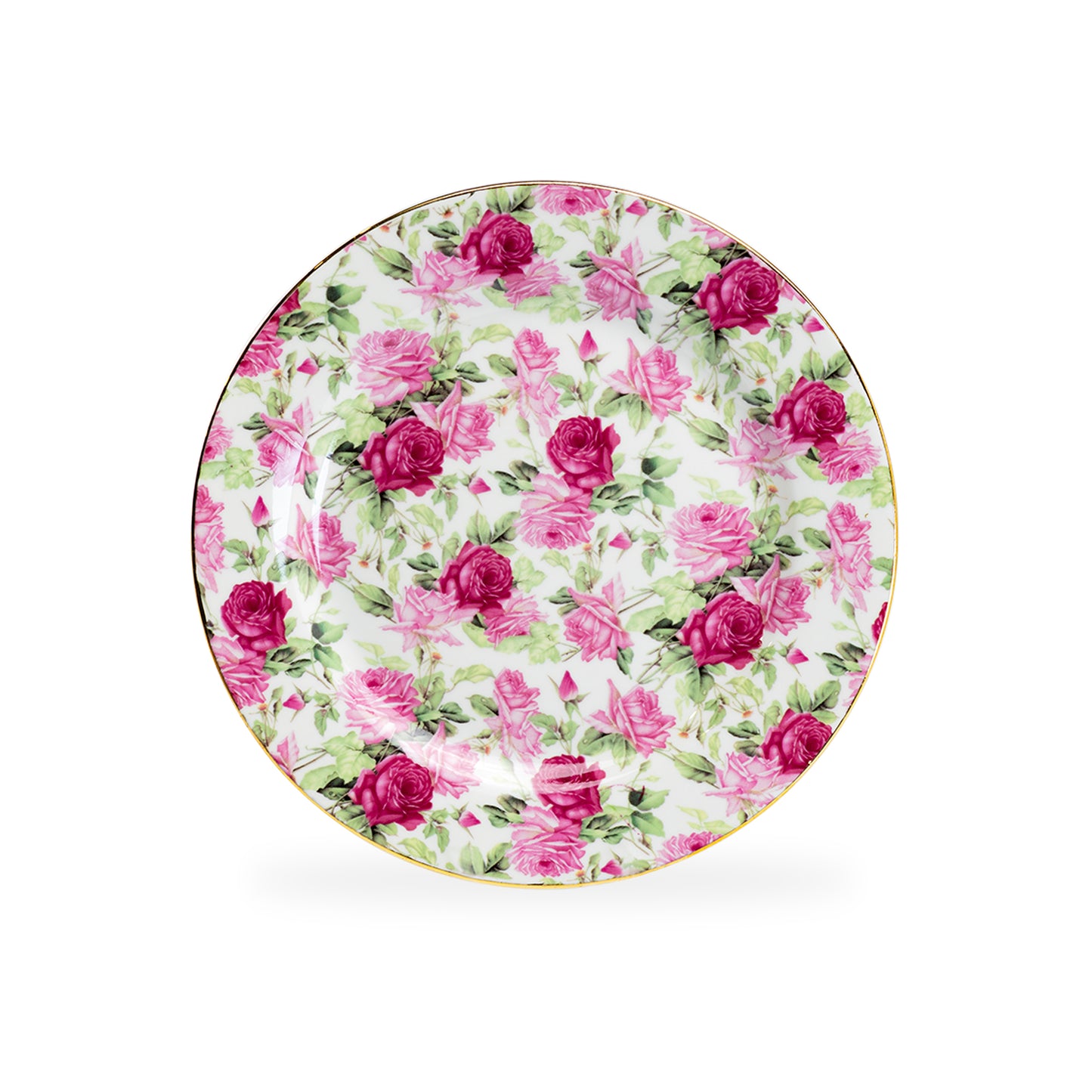 Summer Rose Chintz Dessert Plate