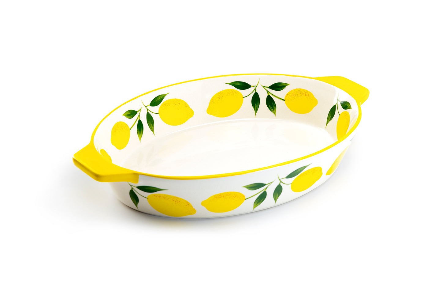 Terramoto Ceramic Lemon 2 qt. Oval Casserole