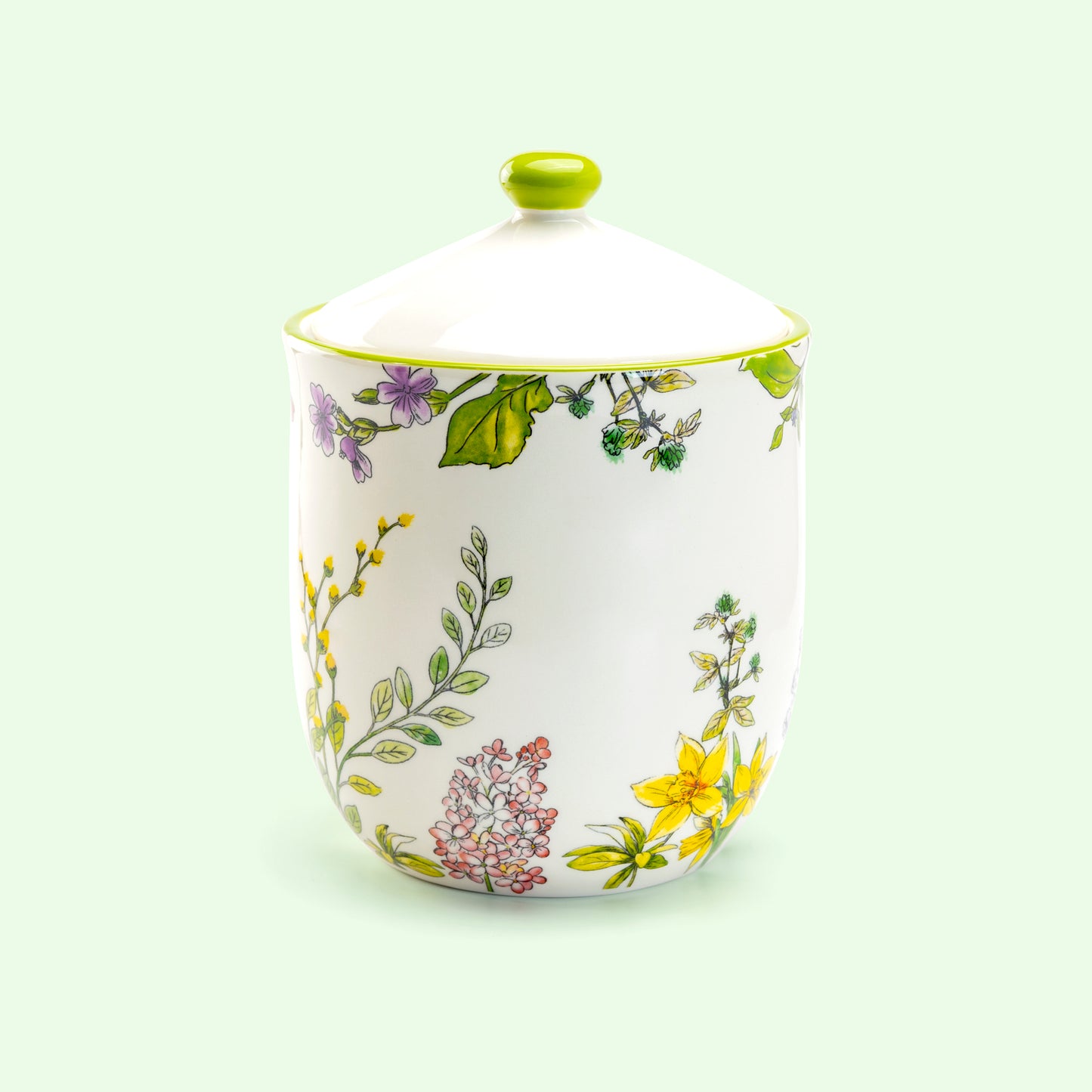 Grace Teaware Spring Garden Bunny Canister Large Back