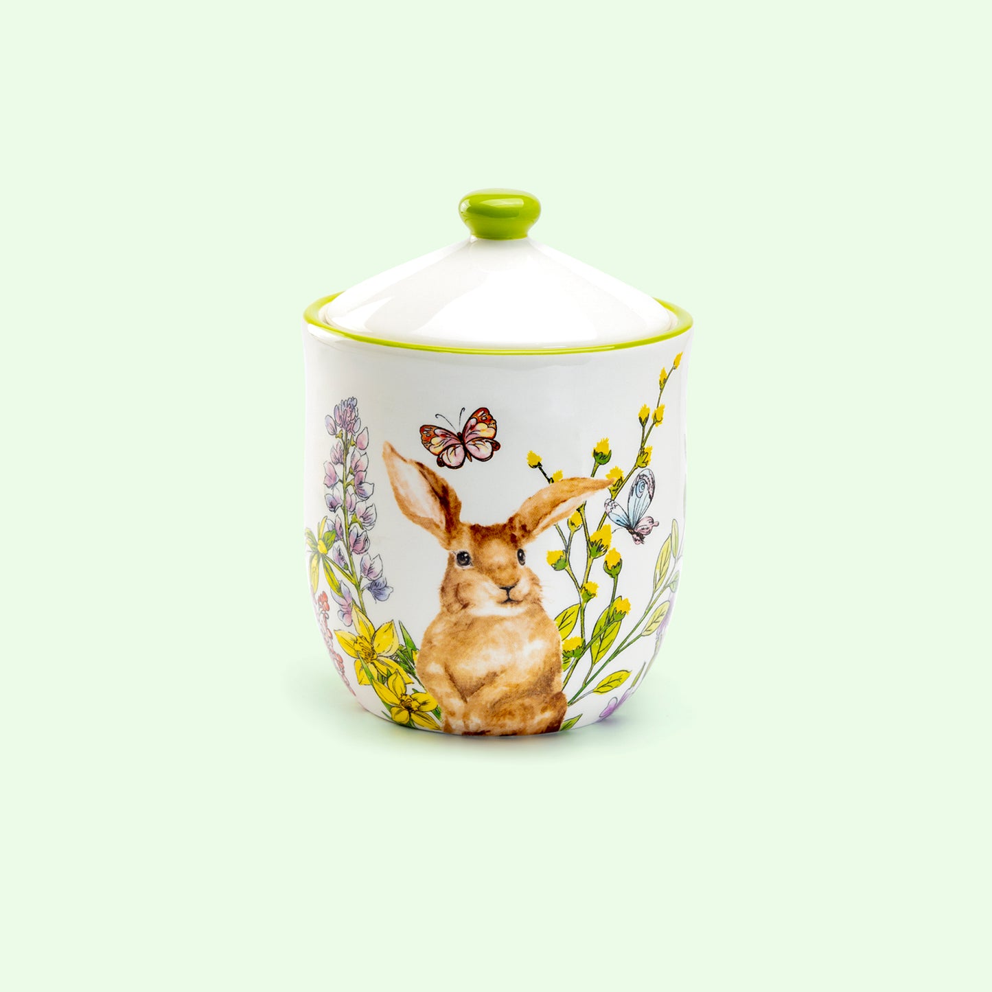 Grace Teaware Spring Garden Bunny Canister Medium