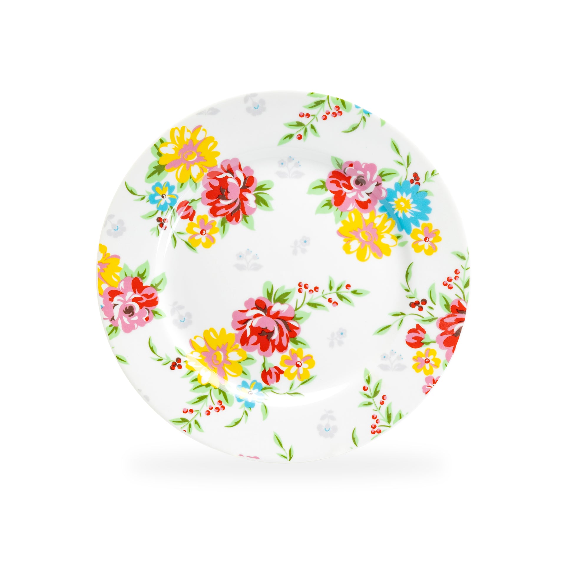 Grace Teaware 8" White Shabby Rose Dessert Plate