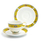 Gracie China Yellow Dynasty Fine Porcelain Tea Cup and Saucer Set