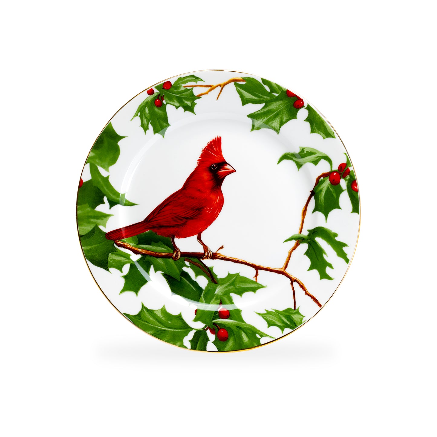 Grace Teaware Red Cardinal Fine Porcelain dessert salad plate