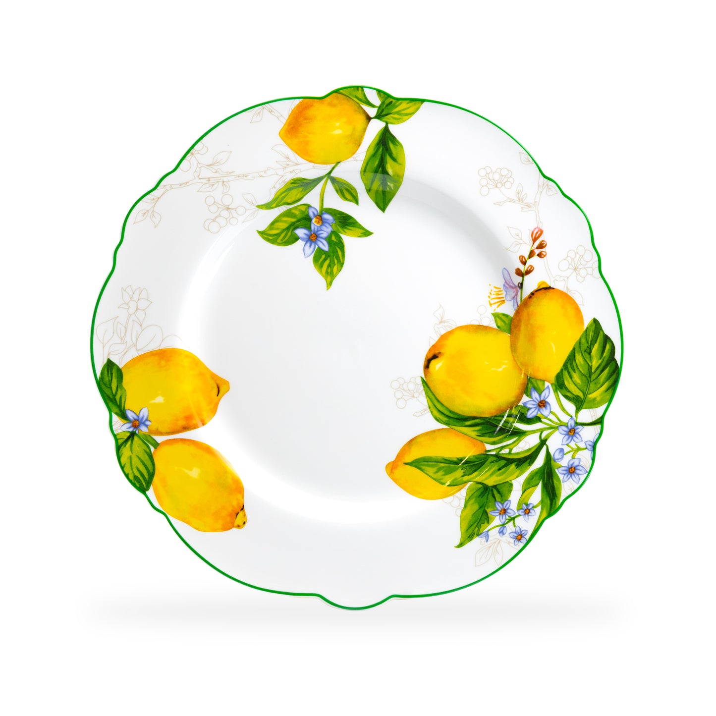 Grace Teaware Lemon Garden Fine Porcelain Dinner Plate