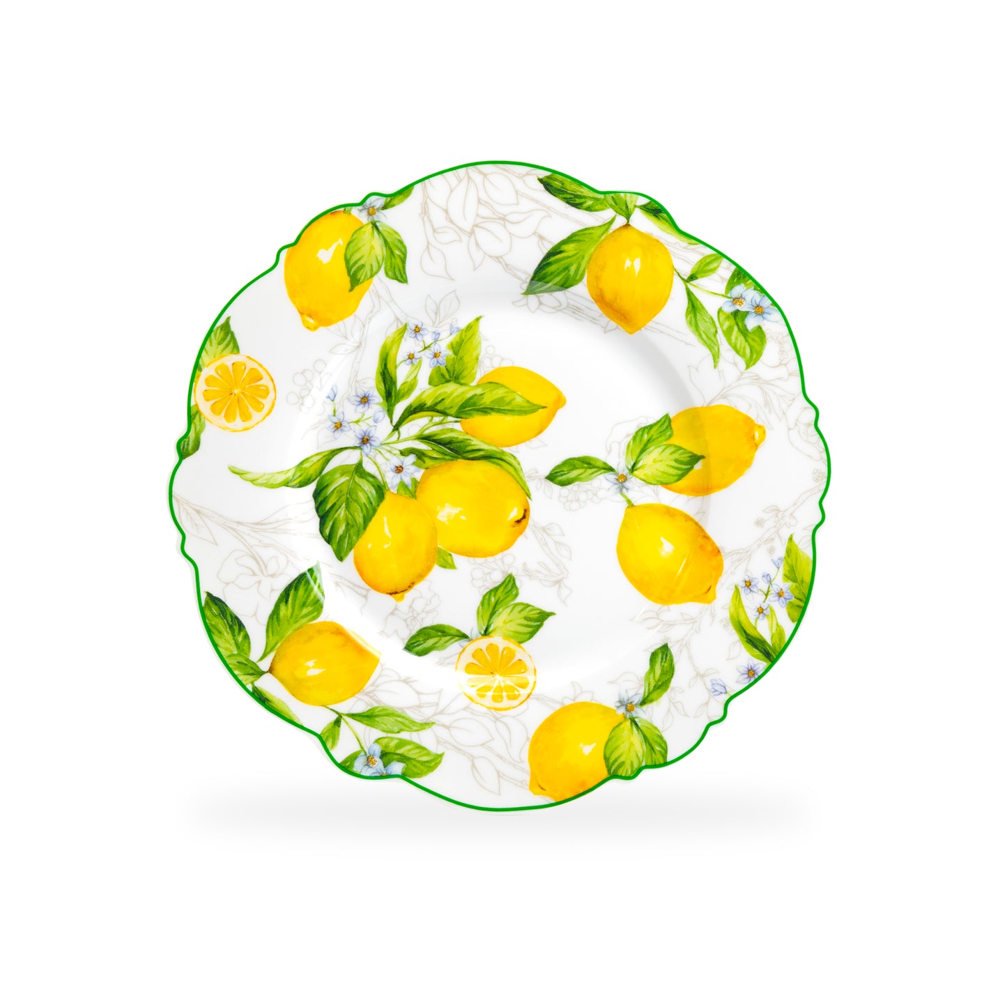 Grace Teaware Lemon Garden Fine Porcelain Dessert Plate