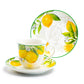 Grace Teaware Italian Lemon Garden Fine Porcelain Tea Cup and Saucer set