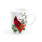 Stechcol Gracie Bone China Cardinal Poinsettia Bone China Mug Christmas mug Holiday mug