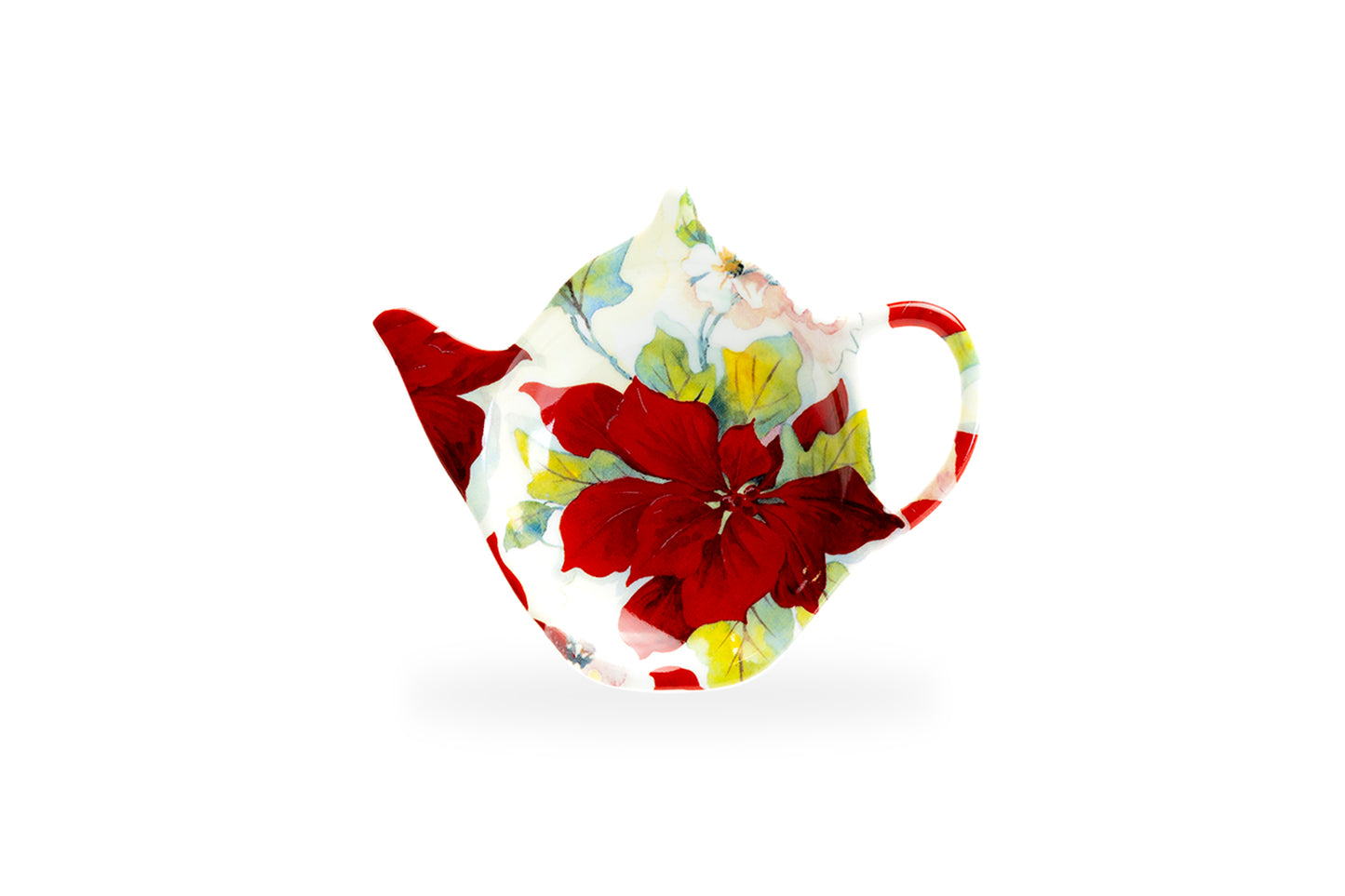 Stechol Gracie Bone China Poinsettia Bone China Tea Bag Holder