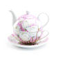 Stechcol Gracie China Rose with Pastel Pink Fine Porcelain Tea For One