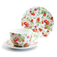 Stechcol Gracie China Strawberry Fine Porcelain Jumbo Cup and Saucer Set