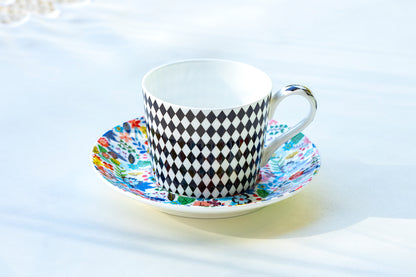Stechcol Gracie Bone China Mad Hatter Bone China Cup and Saucer set of 1
