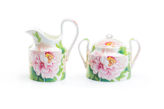 Stechcol Gracie Bone China Empire Peony Bone China Sugar & Creamer Set