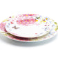 Grace Teaware Hydrangea Garden Butterfly Fine Porcelain Dessert / Dinner Plate set