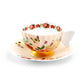 Stechcol Gracie Bone China Rose Butterfly Tea Cup and Saucer