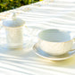 Grace Teaware Gold Dots Glass Fine Porcelain Teapot Tea cup and saucer set