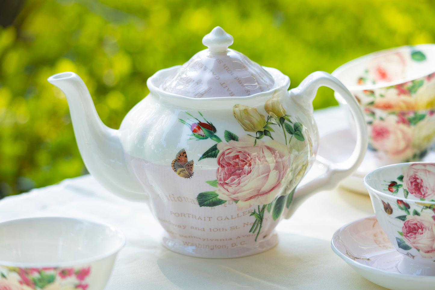 Liz's Rose Garden Bone China Teapot