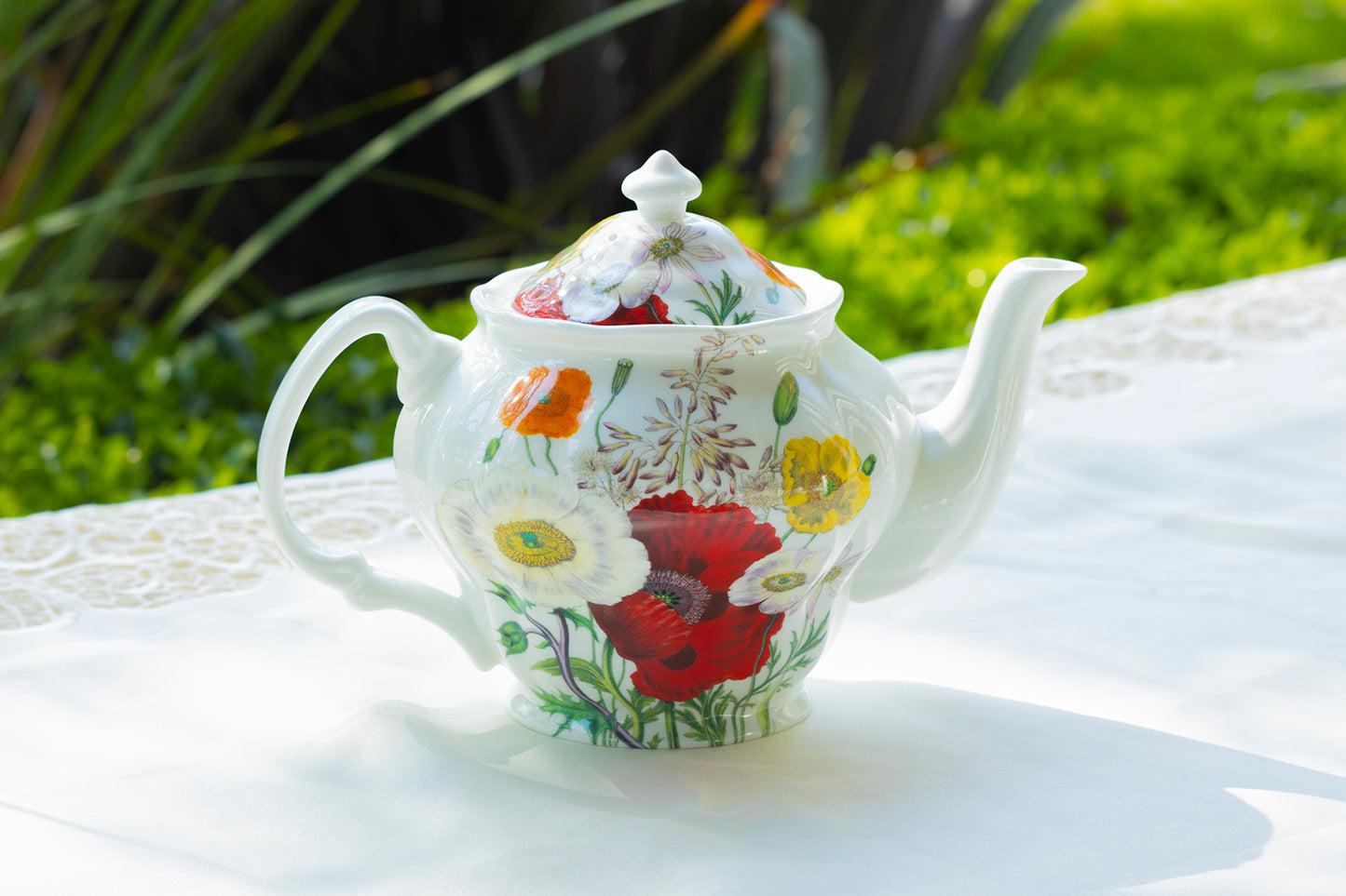 Poppy Field Bone China Teapot