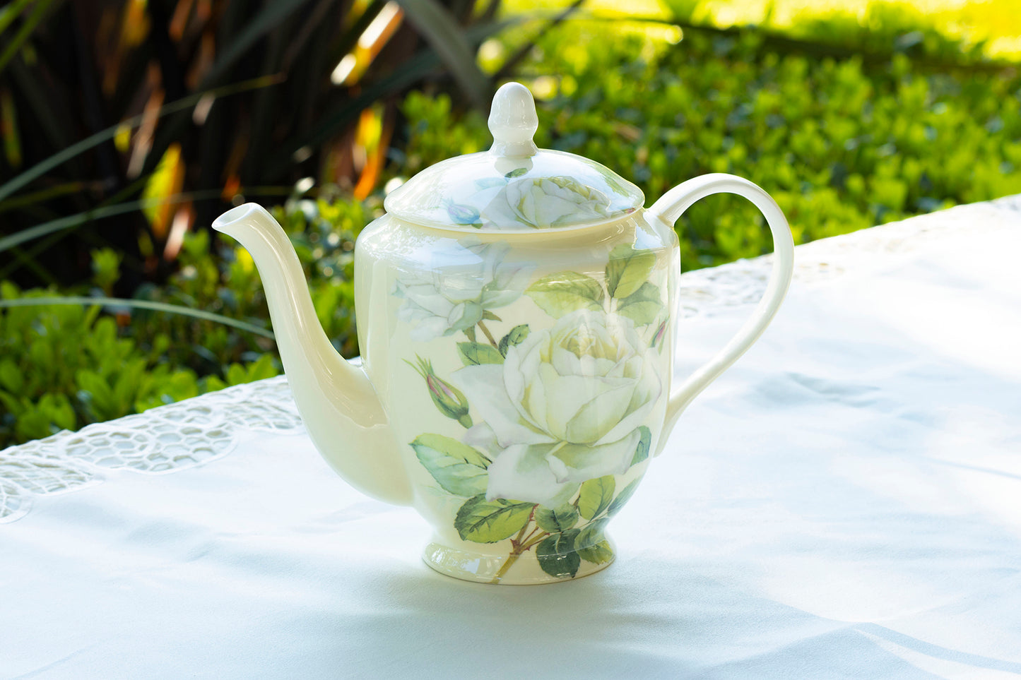 Iceberg Rose Bone China Teapot