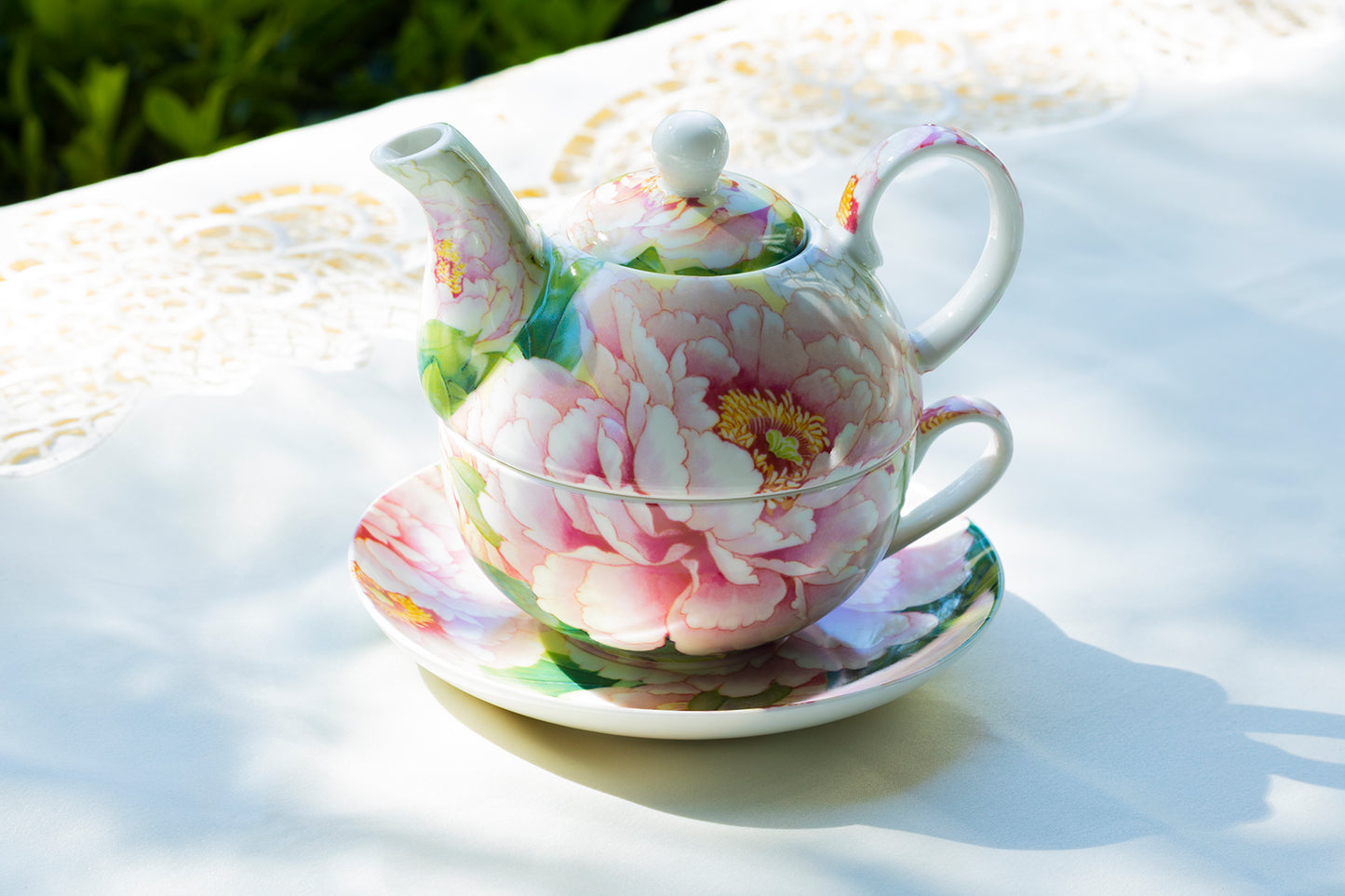 Empire Peony Fine Porcelain Tea For One Set