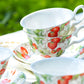 strawberry farm tea cup and saucer