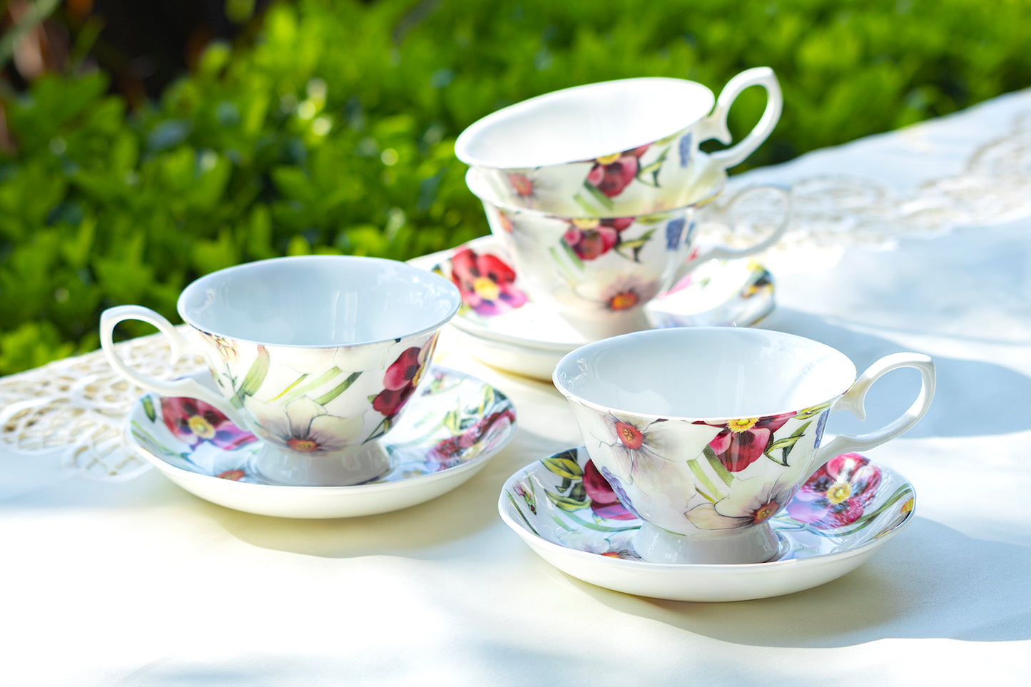 gracie bone china pansy cup