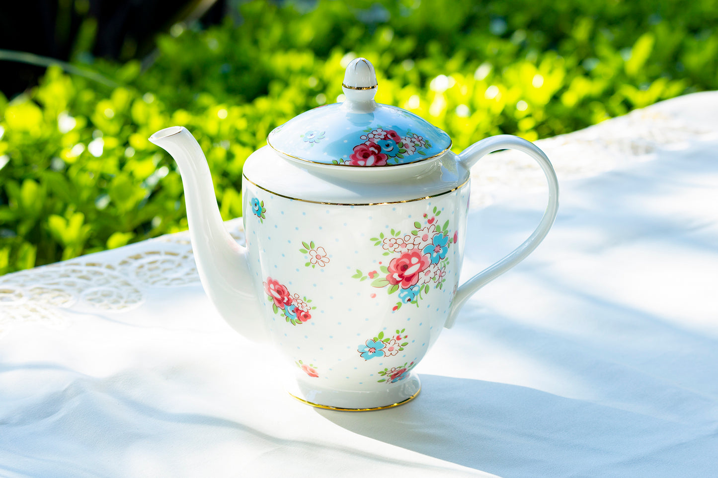 Baby Blue Katie Rose Bone China Teapot