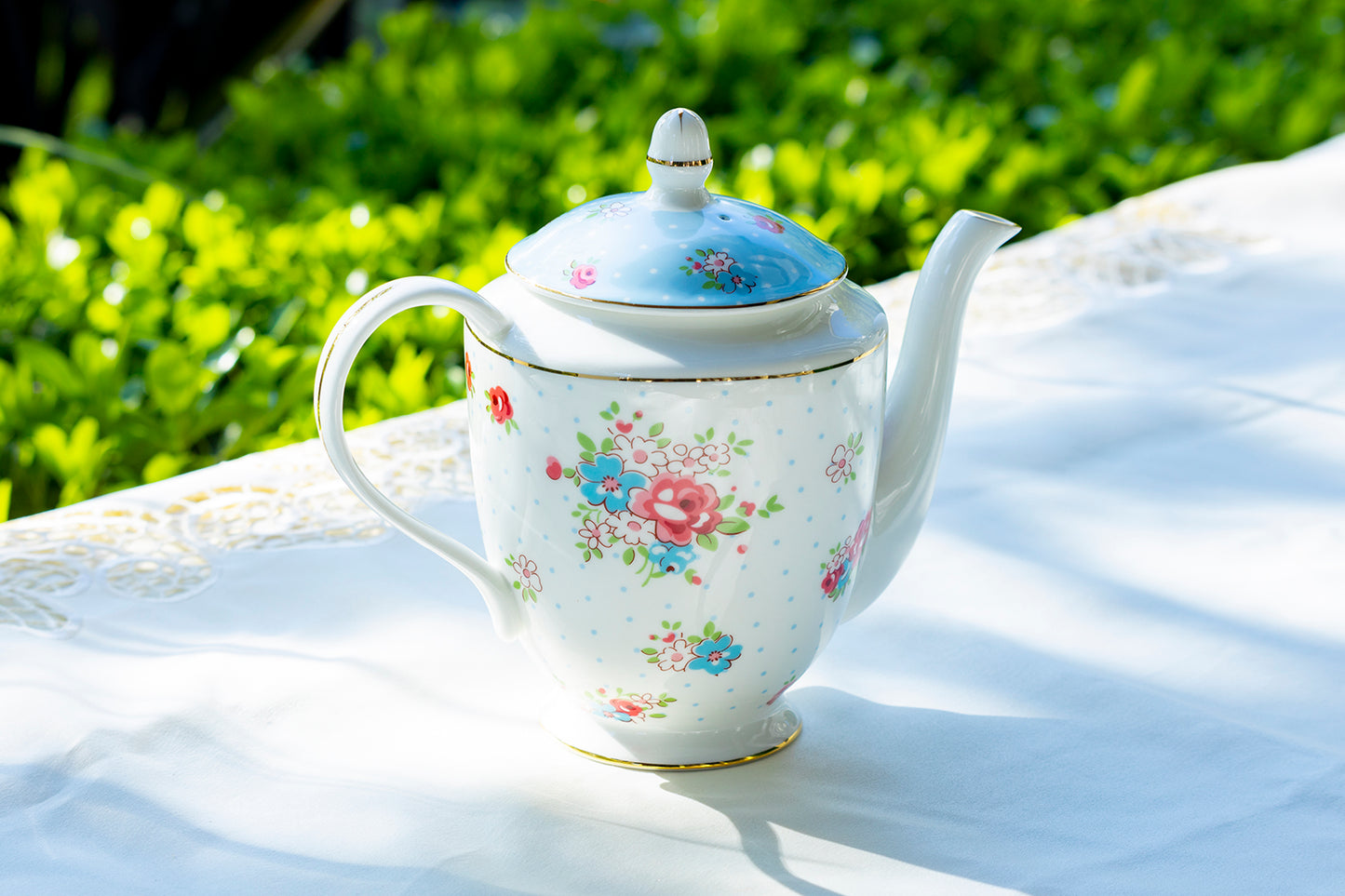 Baby Blue Katie Rose Bone China Teapot