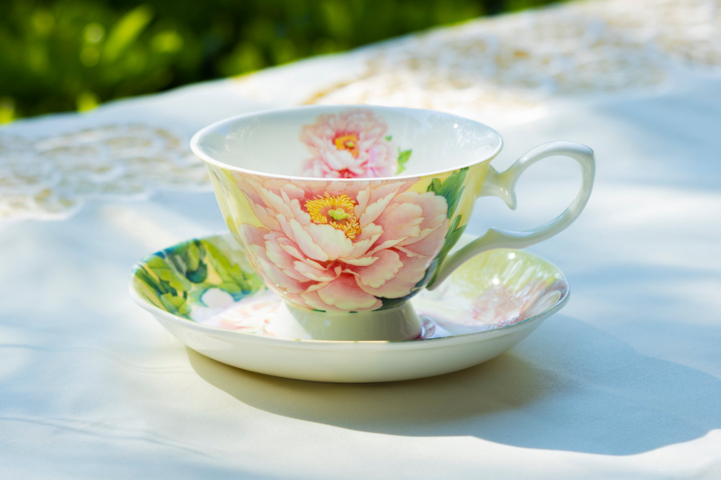 Empire Peony Bone China Tea Cup and Saucer