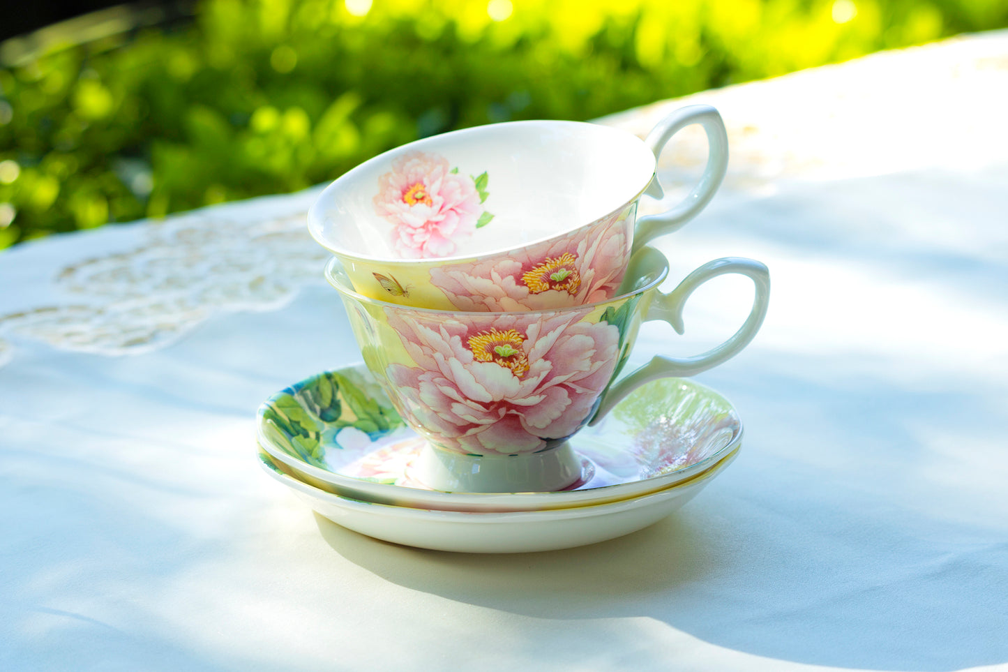 Empire Peony Bone China Tea Cup and Saucer