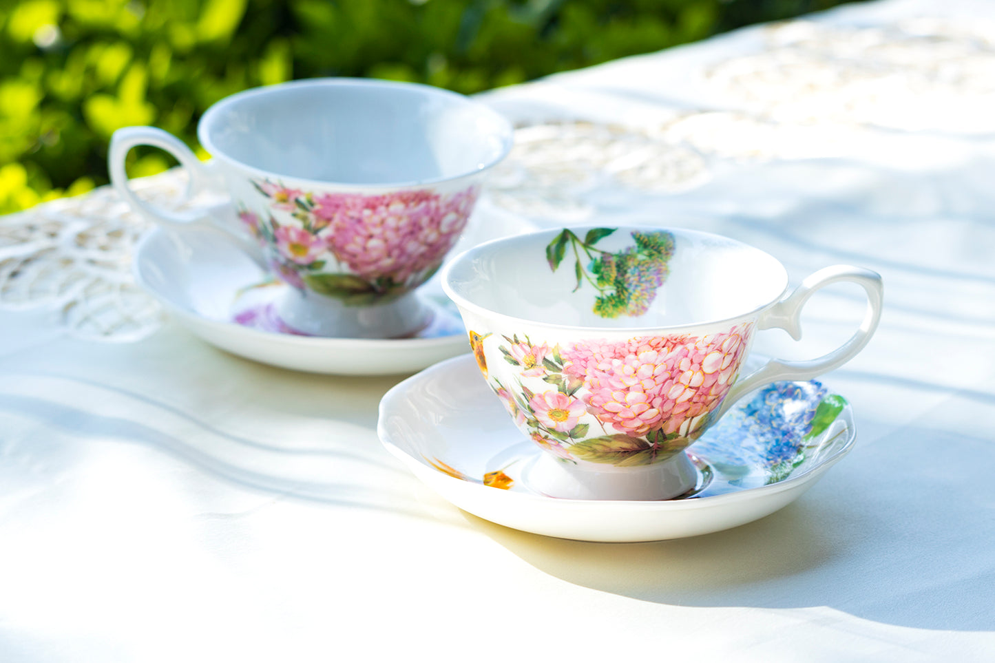 Hydrangea Tea Cup and Saucer