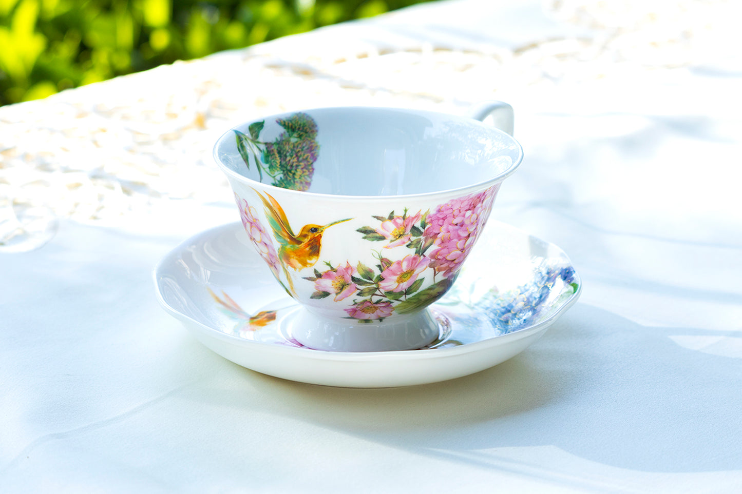 Hummingbird Bone China Tea Cup