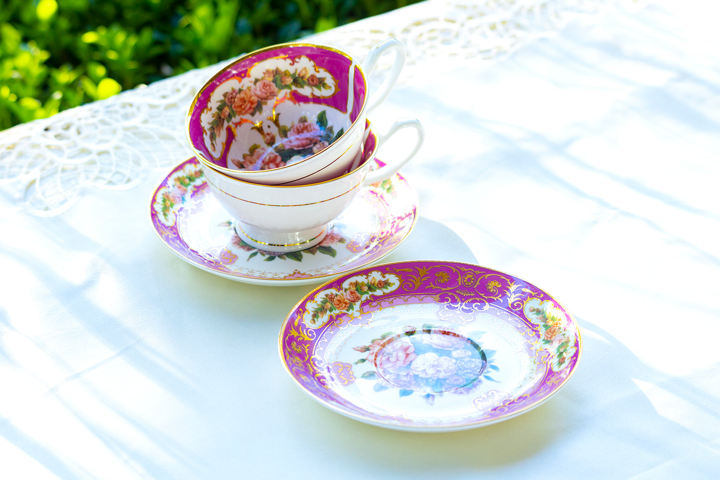 grace magenta royal teacup