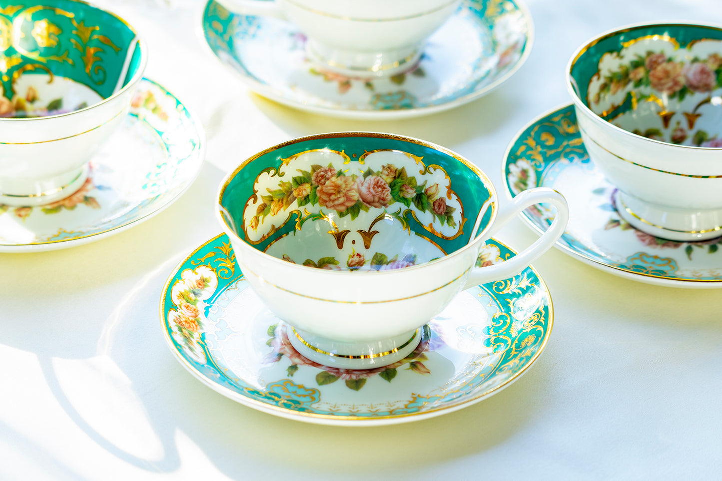 emerald gold gracie bone china