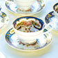 rose teacup with royal blue gold
