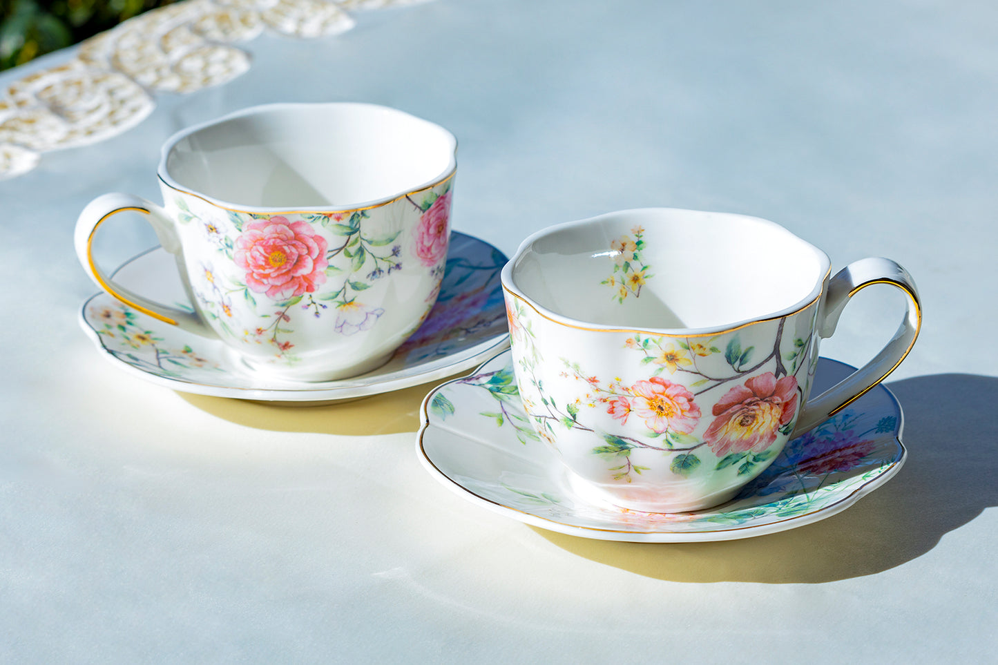 Grace Teaware Camellia Tea Cup and Saucer