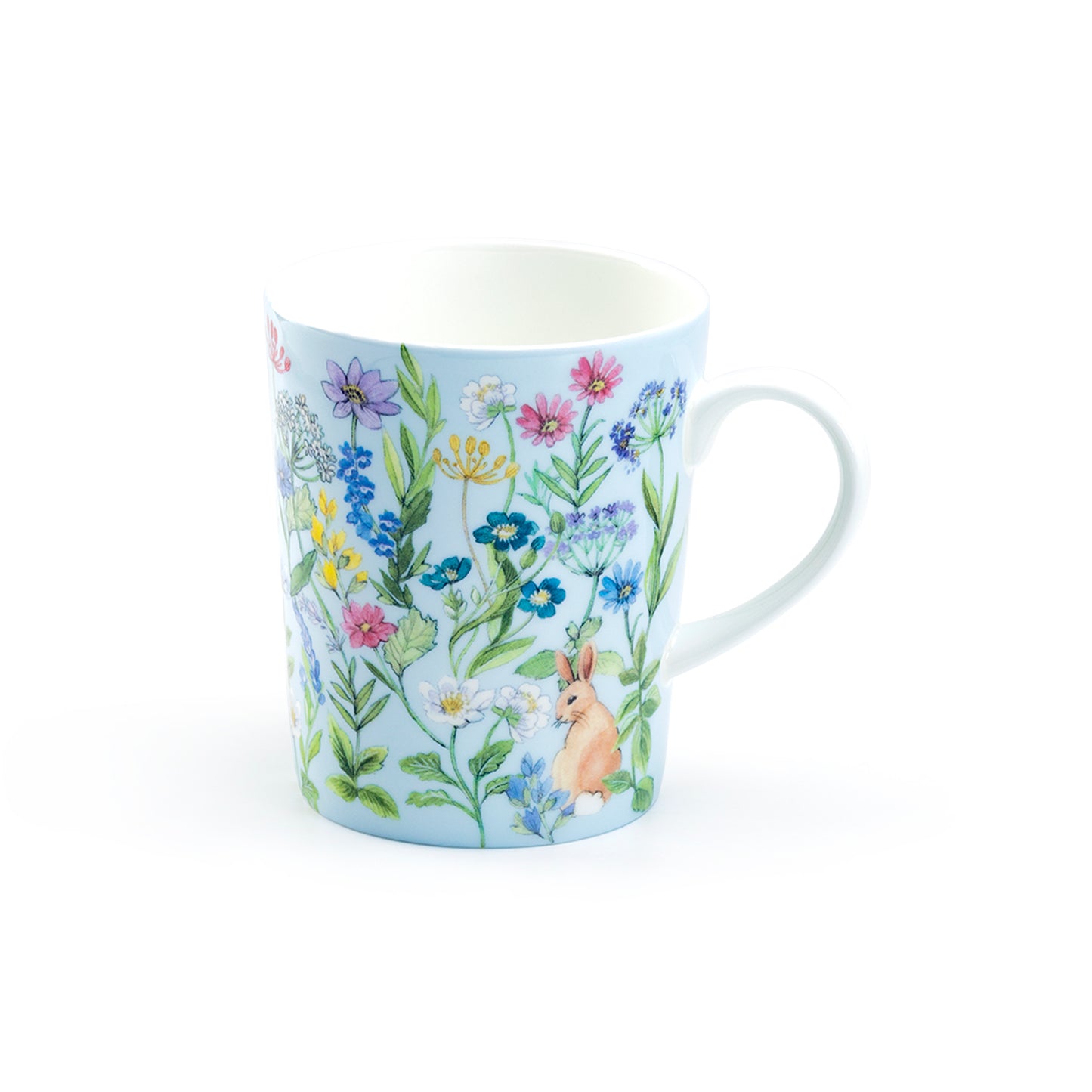 Gracie Bone China Spring Flower Bunny Blue Bone China Mug