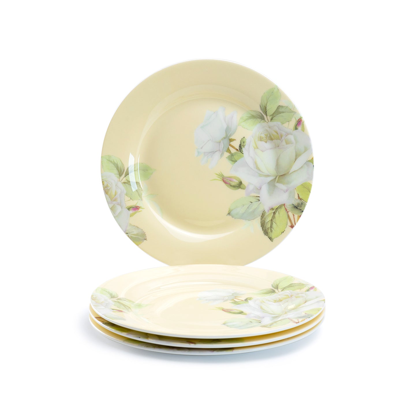 Gracie Bone China Iceberg Rose Dessert Plate