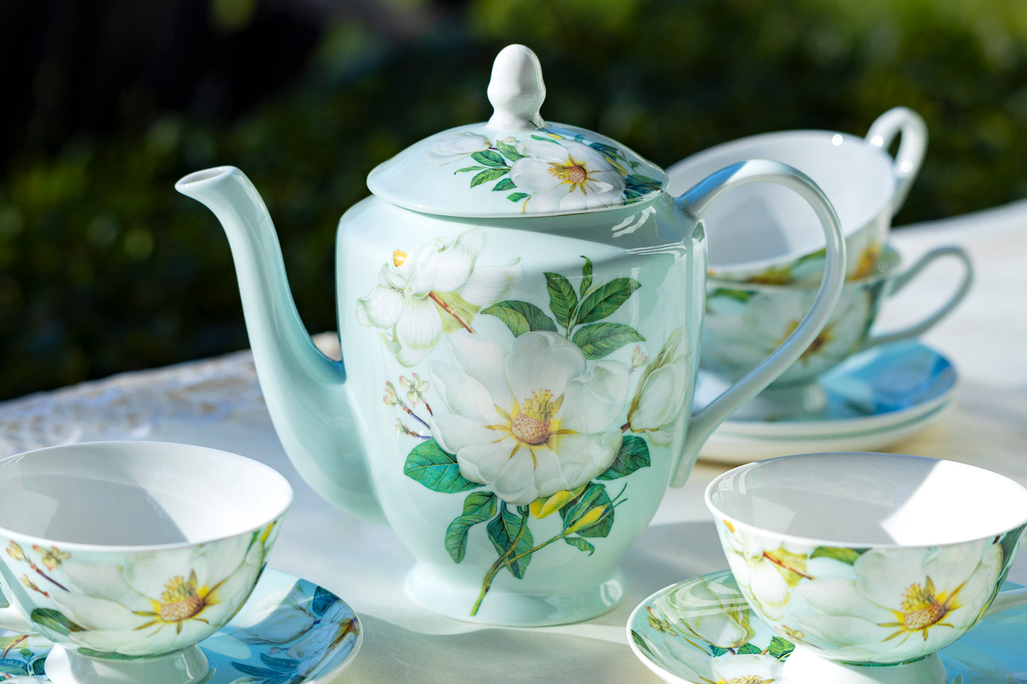 Stechcol Gracie Bone China Magnolia Teapot