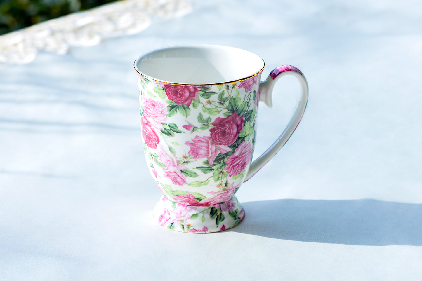 Gracie China Summer Rose Chintz Porcelain Mug