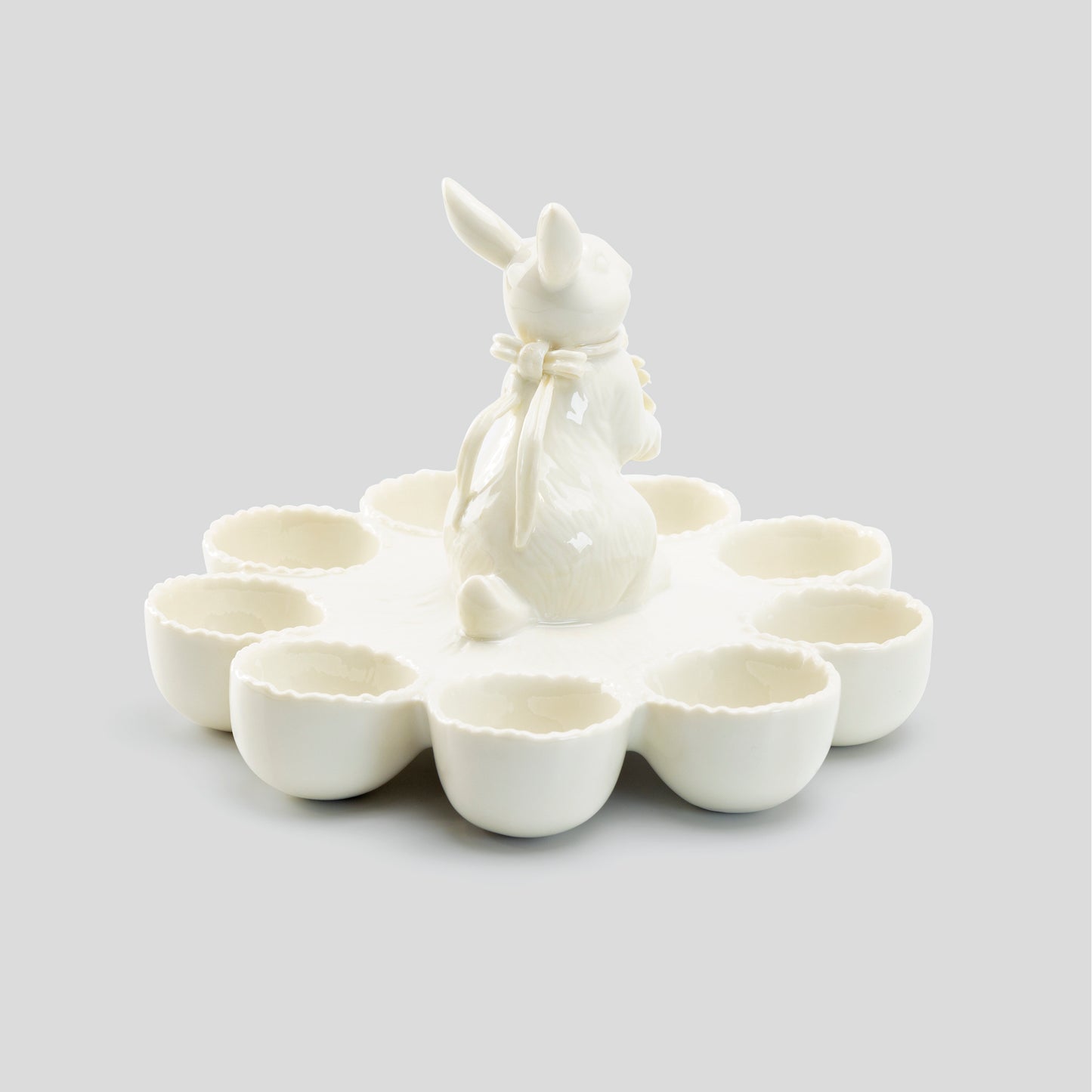 Grace Easter Bunny Figurine Egg Holder Back