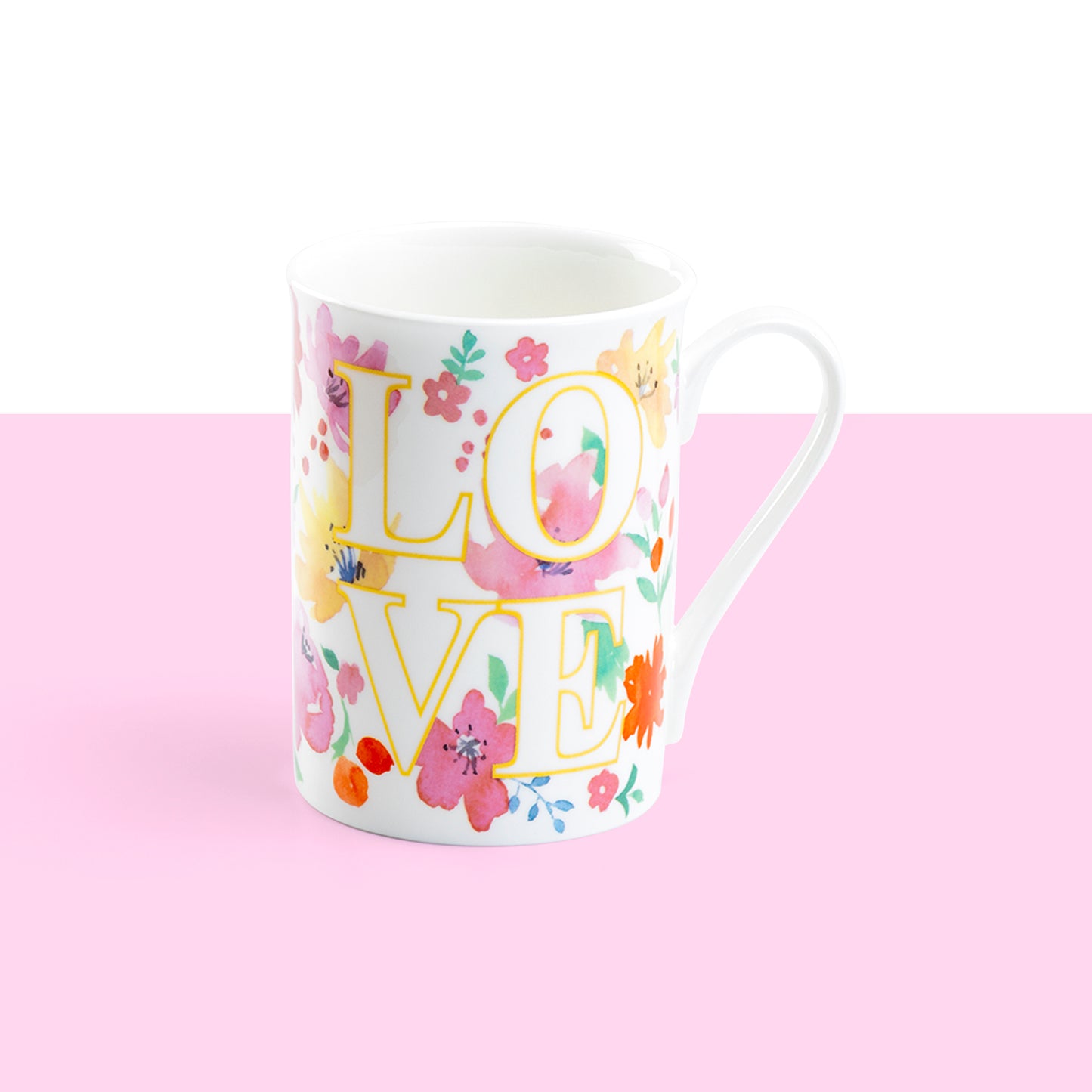 Grace Teaware Gracie Bone China Valentine Love Floral Mug
