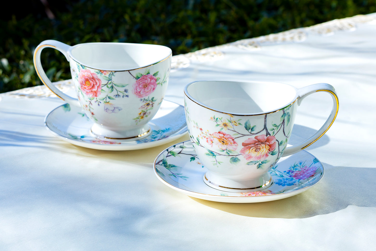 Grace Teaware Camellia Tea Cup and Saucer