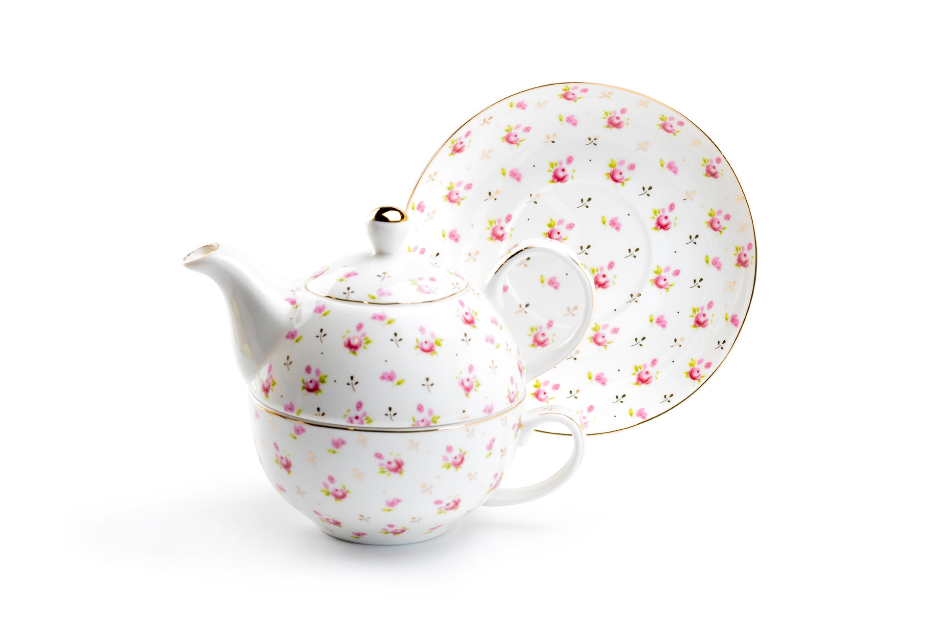 Grace Teaware Rose Bud Fine Porcelain Tea For One