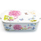 Grace Pantry 12" Hydrangea Butterfly 2 qt. Rectangular Baking Dish
