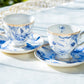 Grace Teaware Blue Hummingbird Fine Porcelain Tea Cup and Saucer