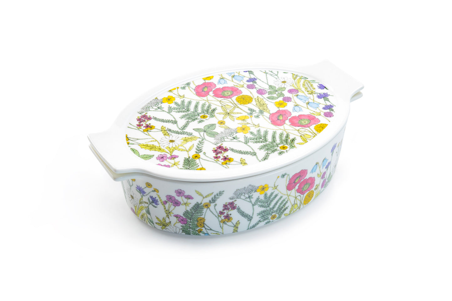 Grace Pantry 12" Poppy Meadow 1.4 qt. Oval Casserole