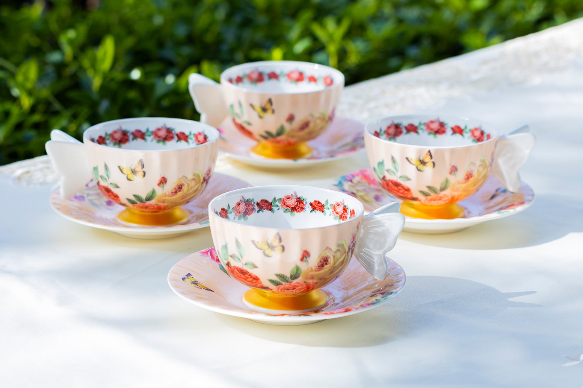 butterfly handle tea cup