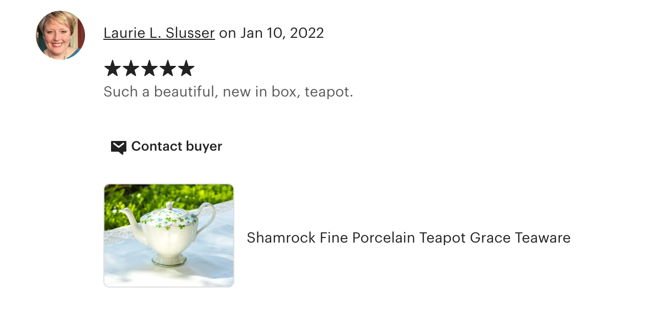 Shamrock Fine Porcelain Teapot