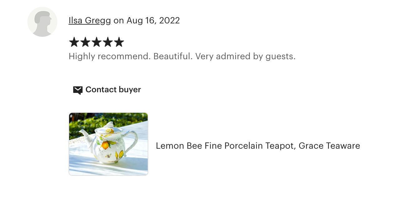 Lemon Bee Fine Porcelain Teapot