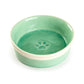 6.25" Organic Green Reactive Glaze Heavy Weight Ceramic Pet Bowl